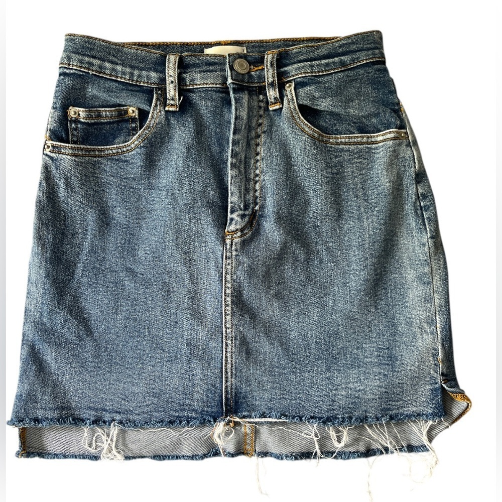 ARITZIA Wilfred Free Tanit Denim Mini Skirt Size 2 - Picture 4 of 9
